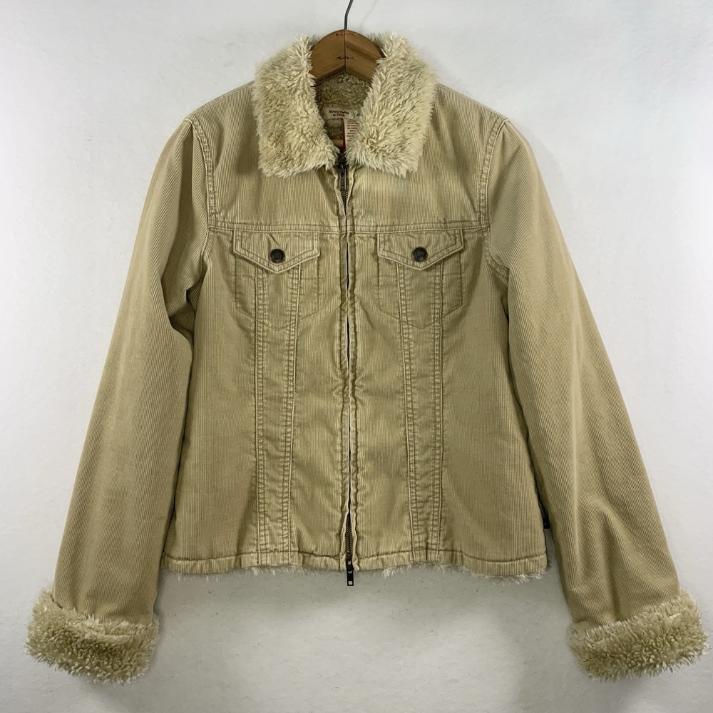 VTG Y2K Abercrombie Fitch Womens Corduroy Sherling Truckers Jacket  Hong Kong